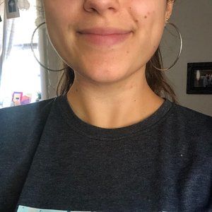 Large Silver Hoop Earrings